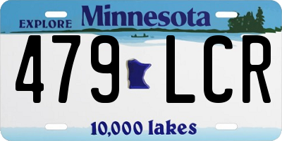 MN license plate 479LCR
