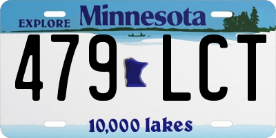 MN license plate 479LCT