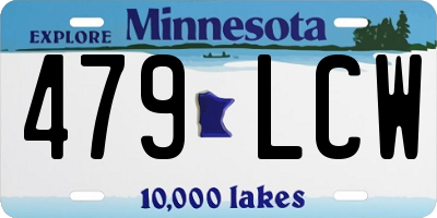 MN license plate 479LCW