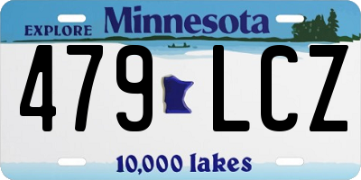 MN license plate 479LCZ