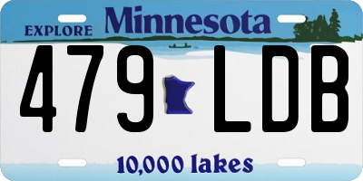 MN license plate 479LDB