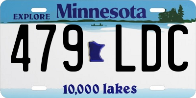 MN license plate 479LDC