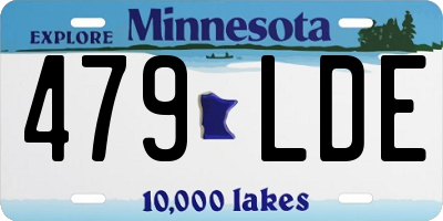 MN license plate 479LDE