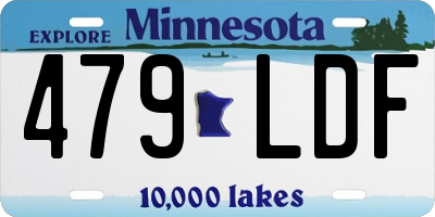 MN license plate 479LDF
