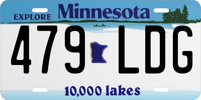 MN license plate 479LDG