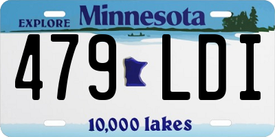MN license plate 479LDI