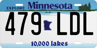 MN license plate 479LDL
