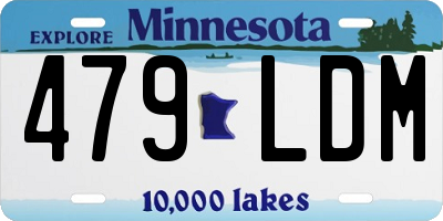 MN license plate 479LDM