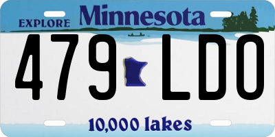 MN license plate 479LDO