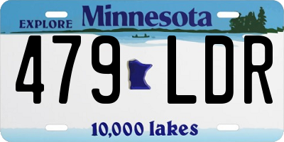 MN license plate 479LDR