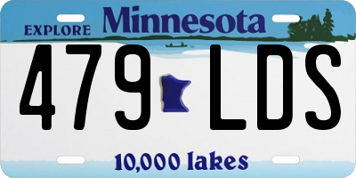 MN license plate 479LDS