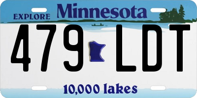 MN license plate 479LDT