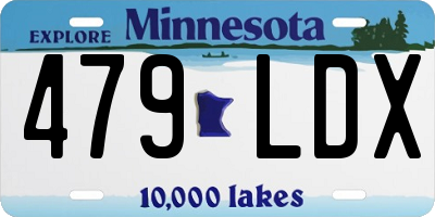 MN license plate 479LDX