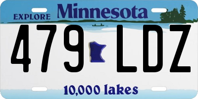 MN license plate 479LDZ
