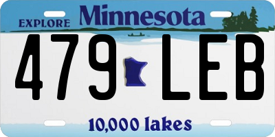 MN license plate 479LEB