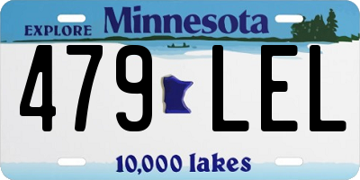 MN license plate 479LEL