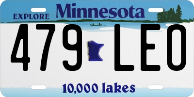 MN license plate 479LEO