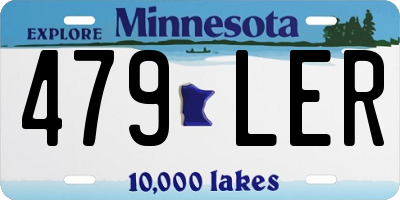 MN license plate 479LER