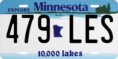 MN license plate 479LES