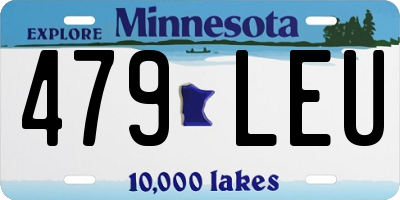 MN license plate 479LEU