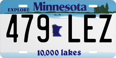 MN license plate 479LEZ