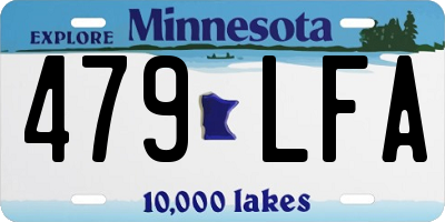MN license plate 479LFA