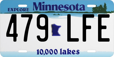 MN license plate 479LFE