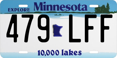 MN license plate 479LFF