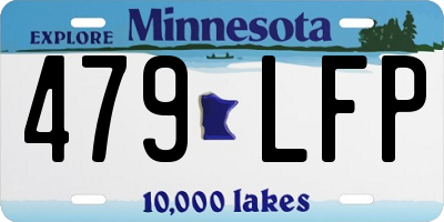 MN license plate 479LFP