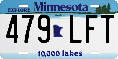 MN license plate 479LFT