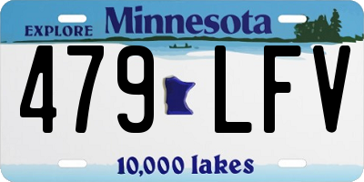 MN license plate 479LFV