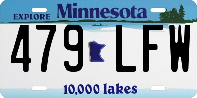 MN license plate 479LFW