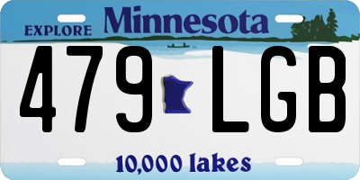 MN license plate 479LGB