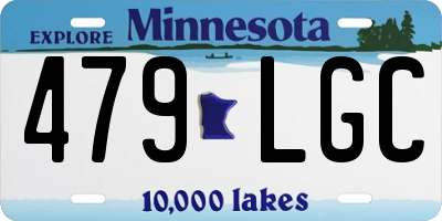 MN license plate 479LGC