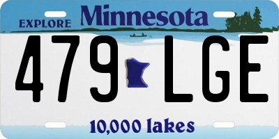 MN license plate 479LGE