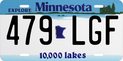 MN license plate 479LGF