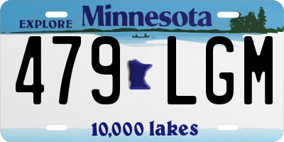 MN license plate 479LGM