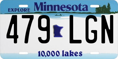 MN license plate 479LGN