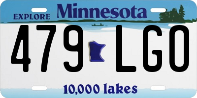 MN license plate 479LGO