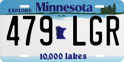 MN license plate 479LGR