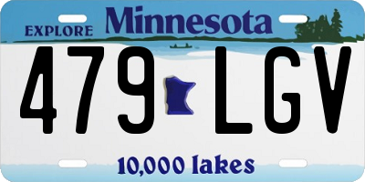 MN license plate 479LGV