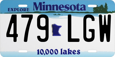 MN license plate 479LGW