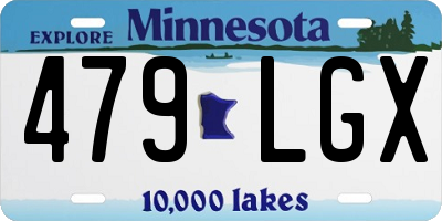 MN license plate 479LGX
