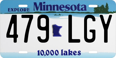 MN license plate 479LGY