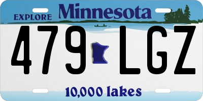 MN license plate 479LGZ