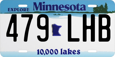 MN license plate 479LHB