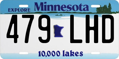 MN license plate 479LHD