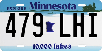 MN license plate 479LHI