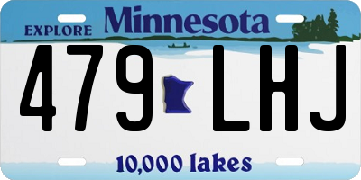 MN license plate 479LHJ