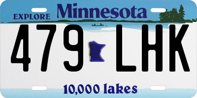 MN license plate 479LHK